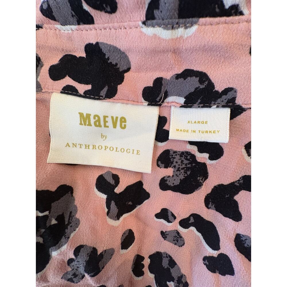 Maeve Pink and Black Leopard Print Midi Dress - Picture 2 of 5